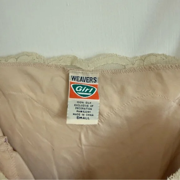 Weavers Lace-Trim Slip Cami Top - Beige - Picture 2 of 3